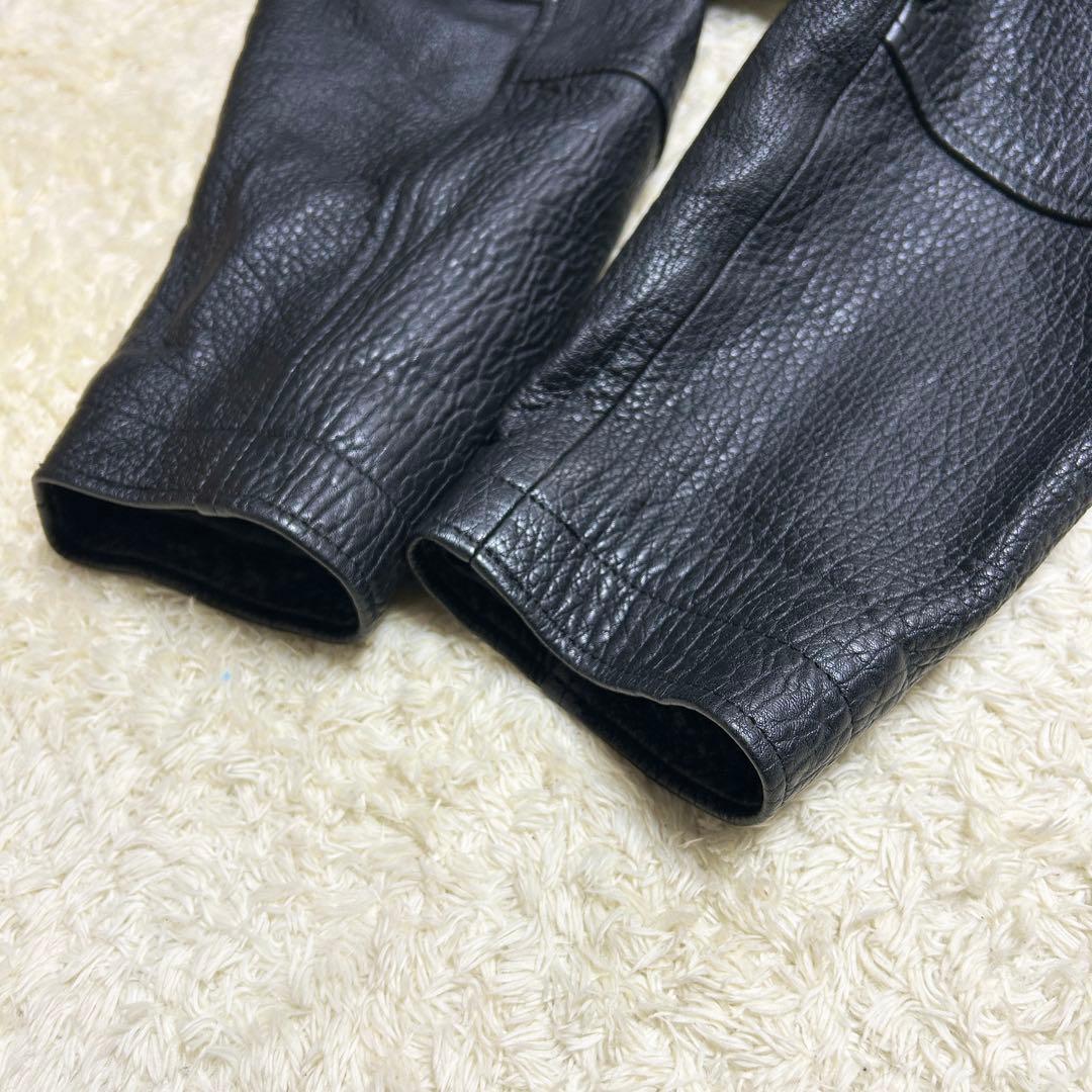 希少✨ ロートレアモン ムートンコート ボア 毛皮 ランチコート 本革 ブラック