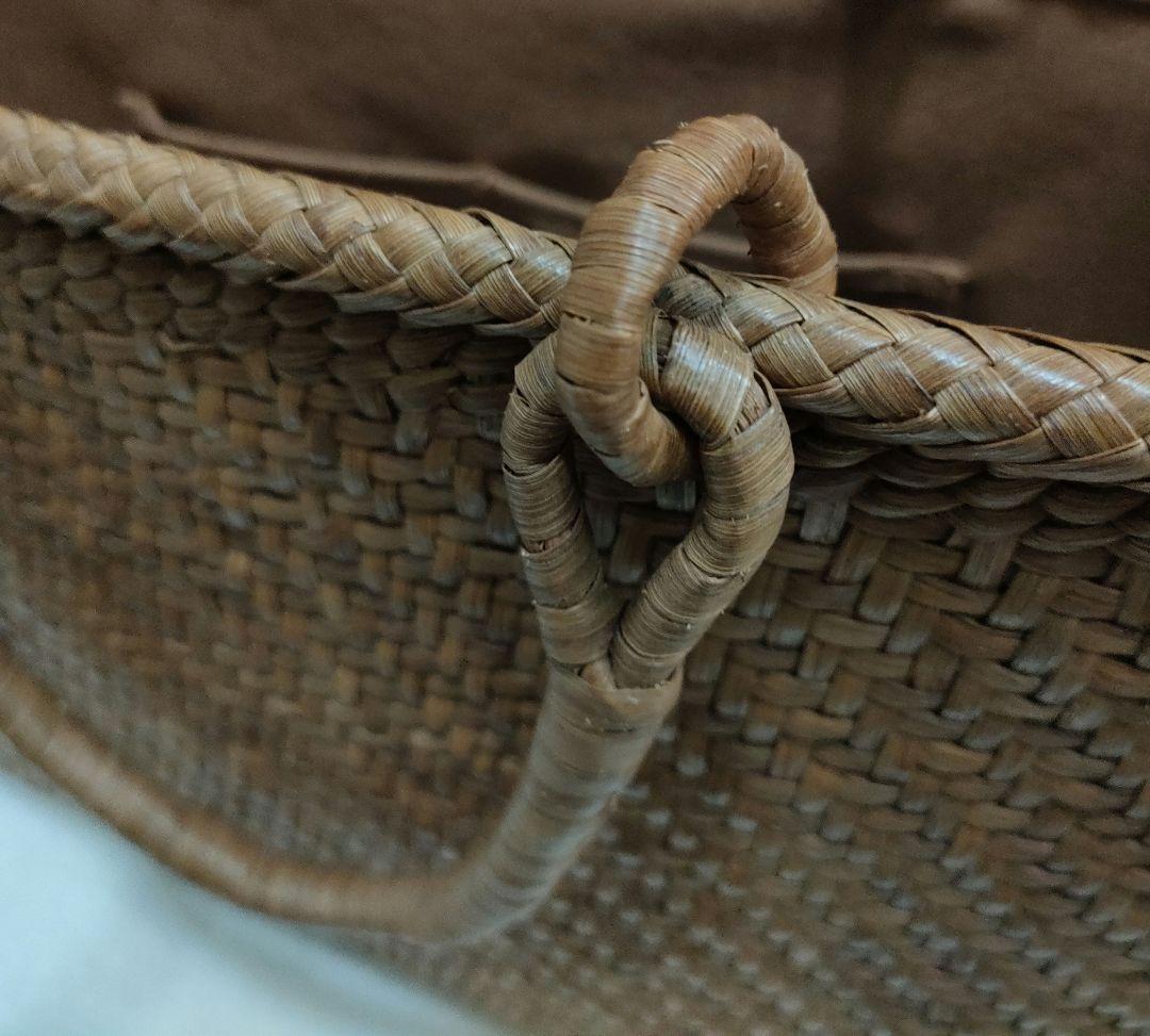 チ*)様 かごや ☆ やまぶどう かごバッグ ☆ オマケ付き　【新品同様】