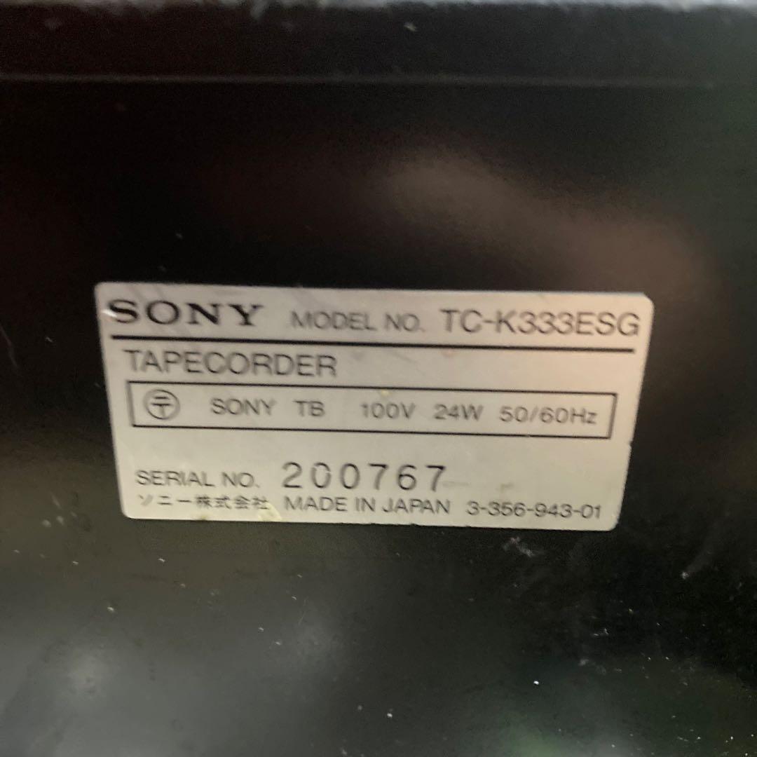 SONY　カセットデッキ　TC-K333ESG　ジャンク品