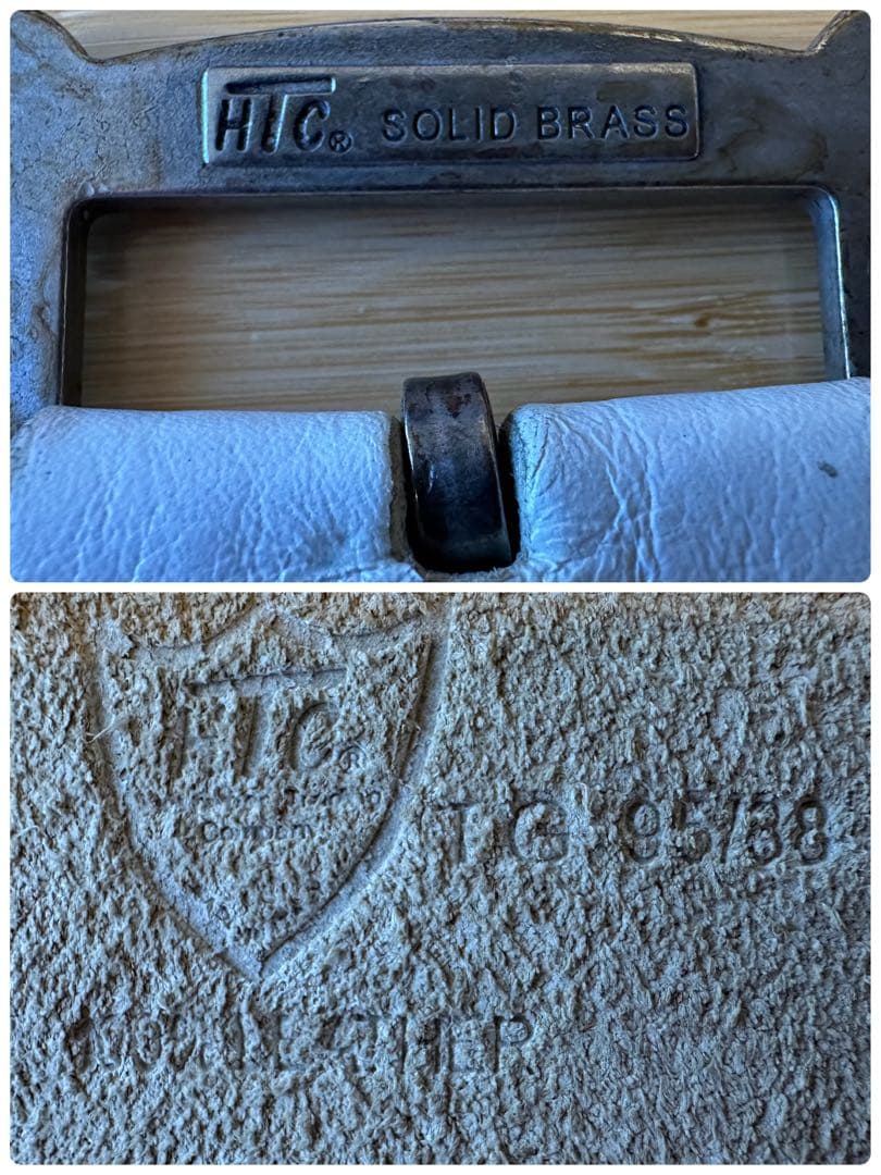 HTC⭐️ピーナッツオーバーレイベルト⭐️ホワイト⭐️マルチカラーストーン⭐️95/38