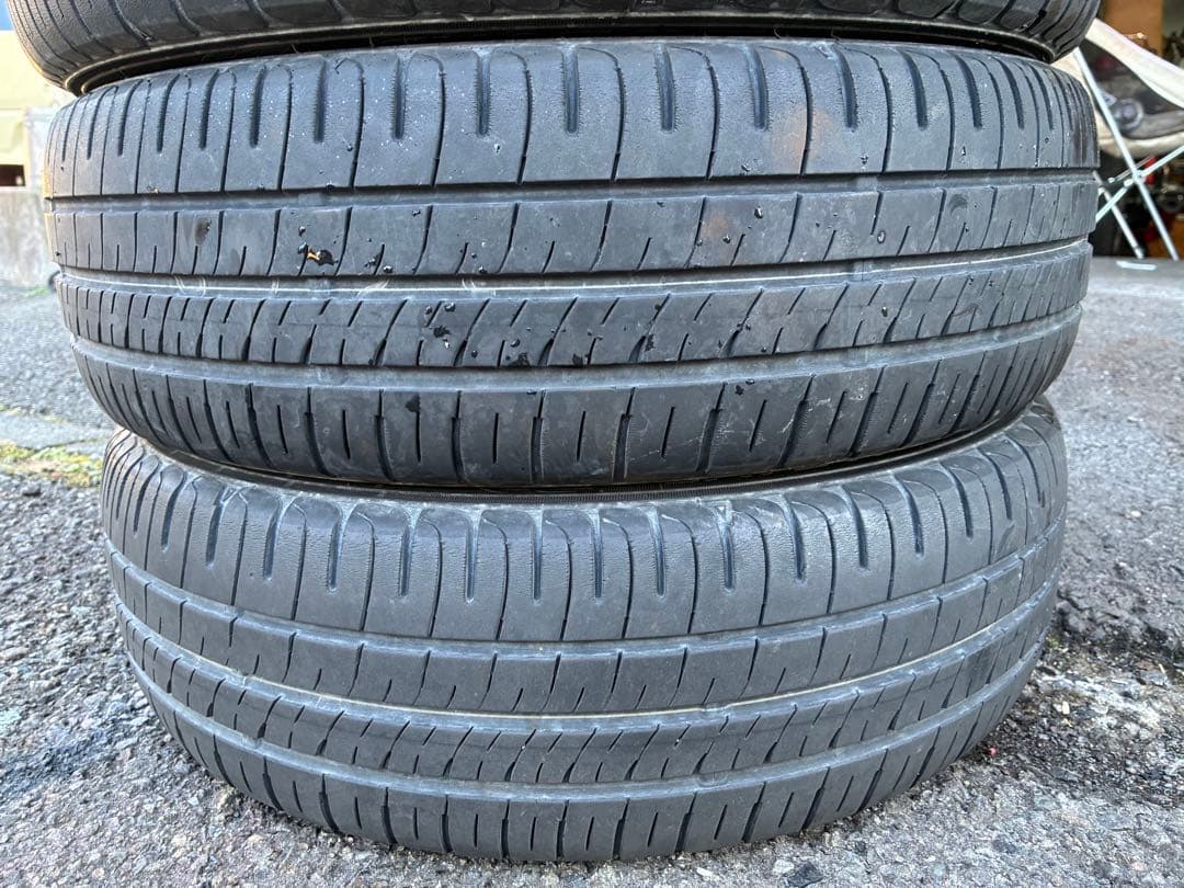 スペーシアカスタムから取り外し165/55R15アルミタイヤセット