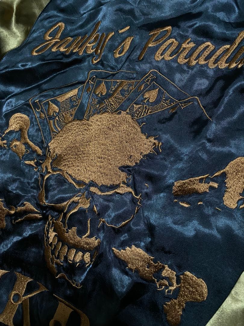 JKPD 美品 ２面用 スカル 日本限定版 スカジャン unisex レーヨン