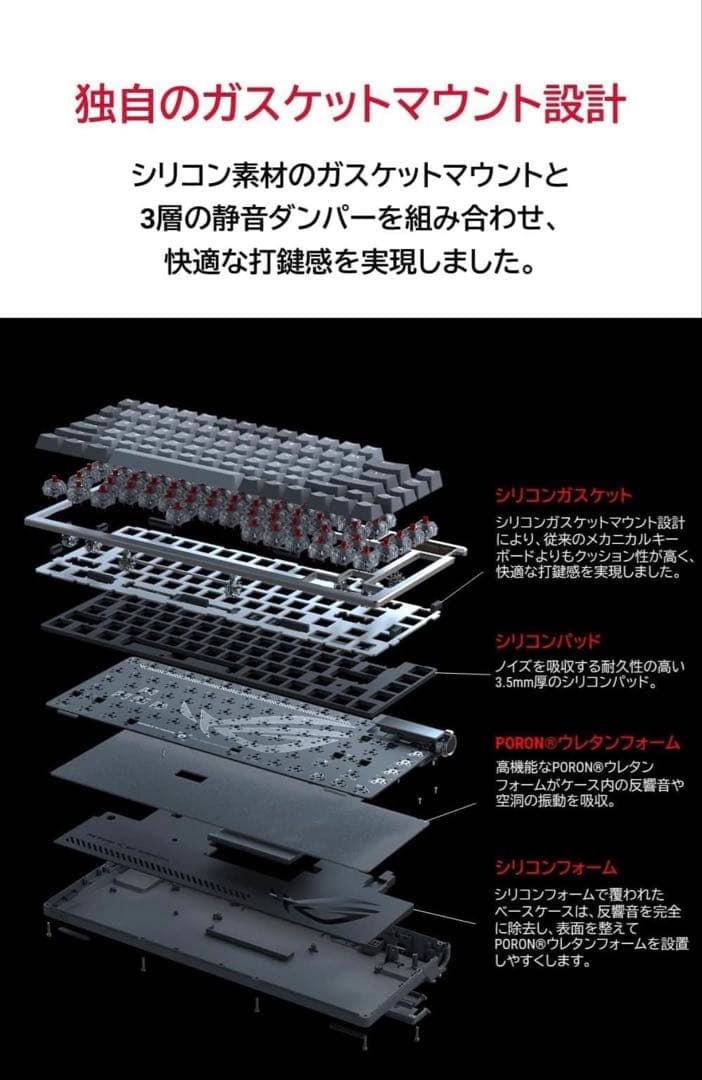 ASUS ゲーミングキーボード ROG Azoth