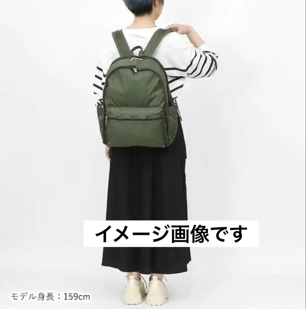 レスポートサック リュックサック バックパック 無地 カーキグリーン