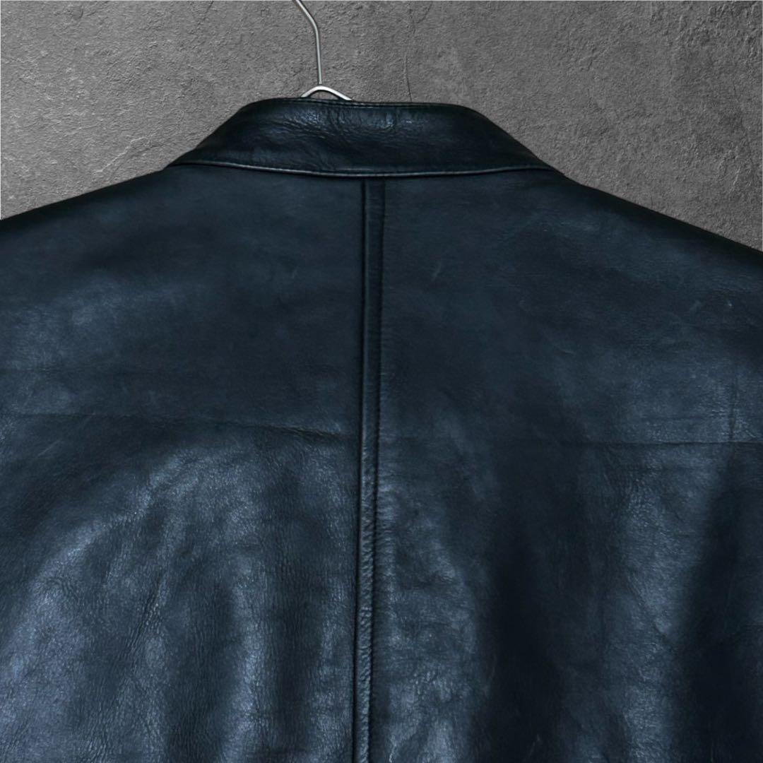 90s 00s OLD GAP 本革 シングルライダース レザージャケット
