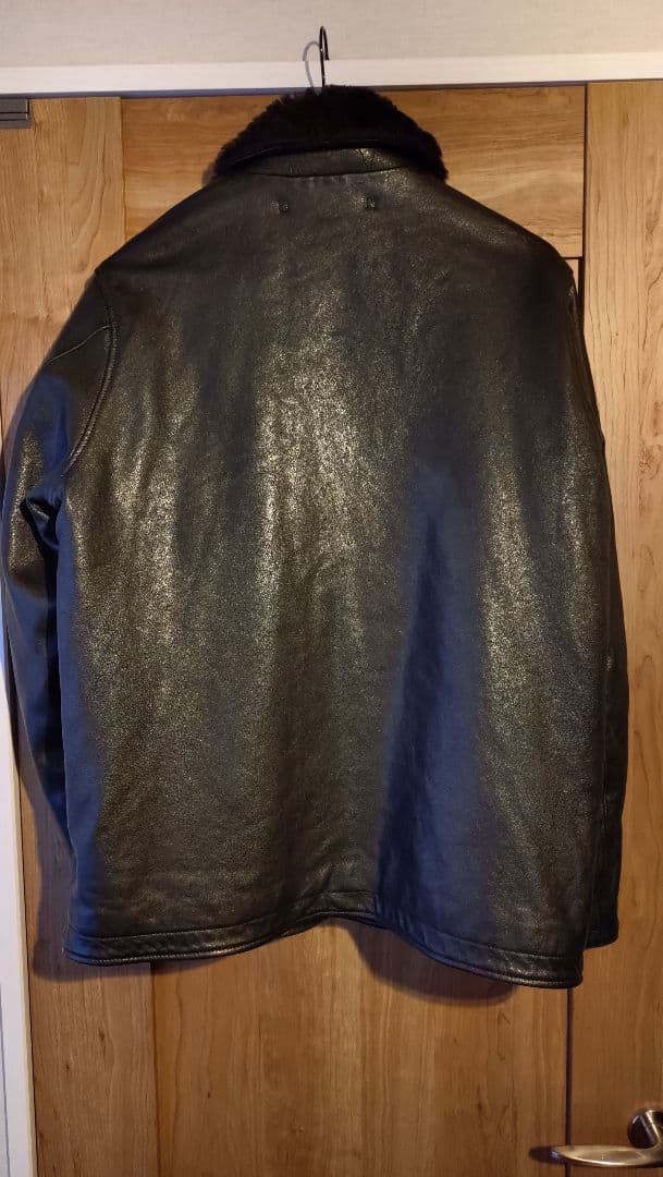 最終価格 HOUSTON ヒューストン N-1 レザー デッキジャケット 42