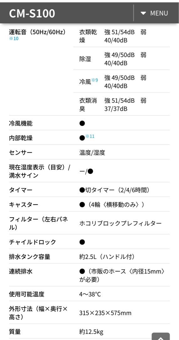 新品・未使用品！SHARP CM-S100-W 衣類乾燥機