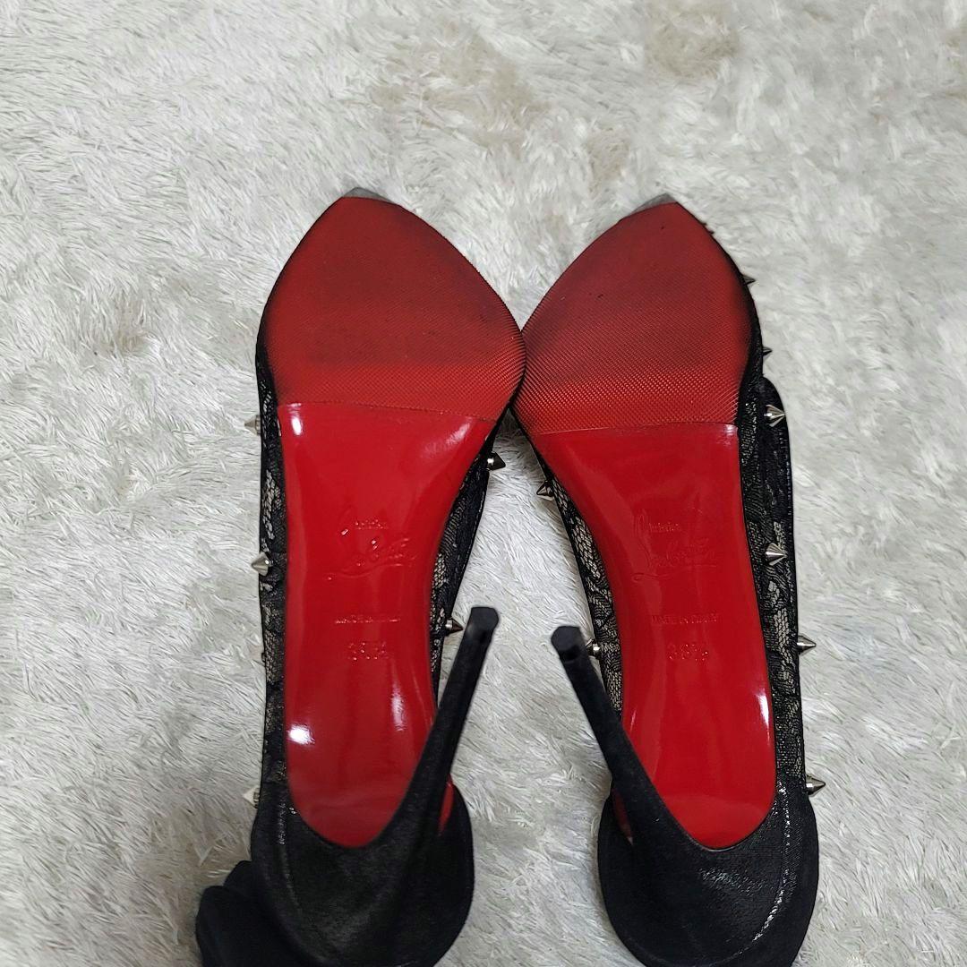 美品✨Christian Louboutin レース ハイヒール スタッズ