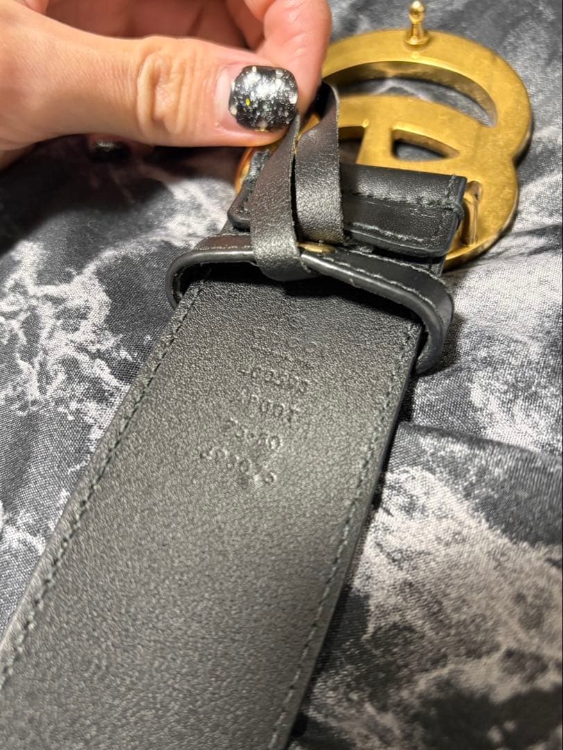 GUCCI GG バックル ベルト レザー