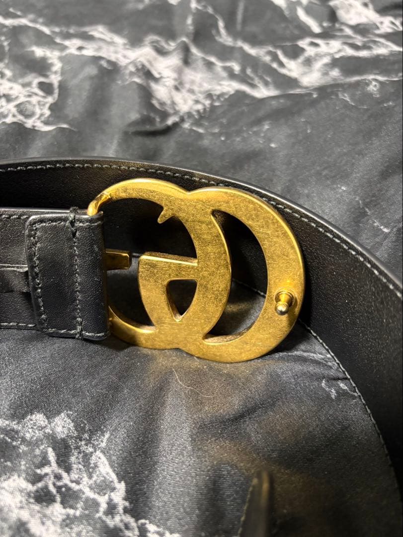 GUCCI GG バックル ベルト レザー