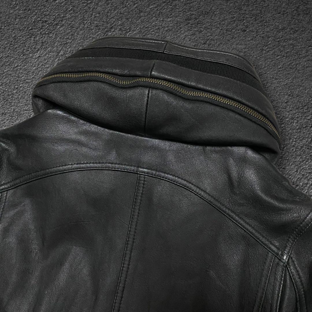 ジャケット・アウター JACKROSE gasmask hooded leather jacket