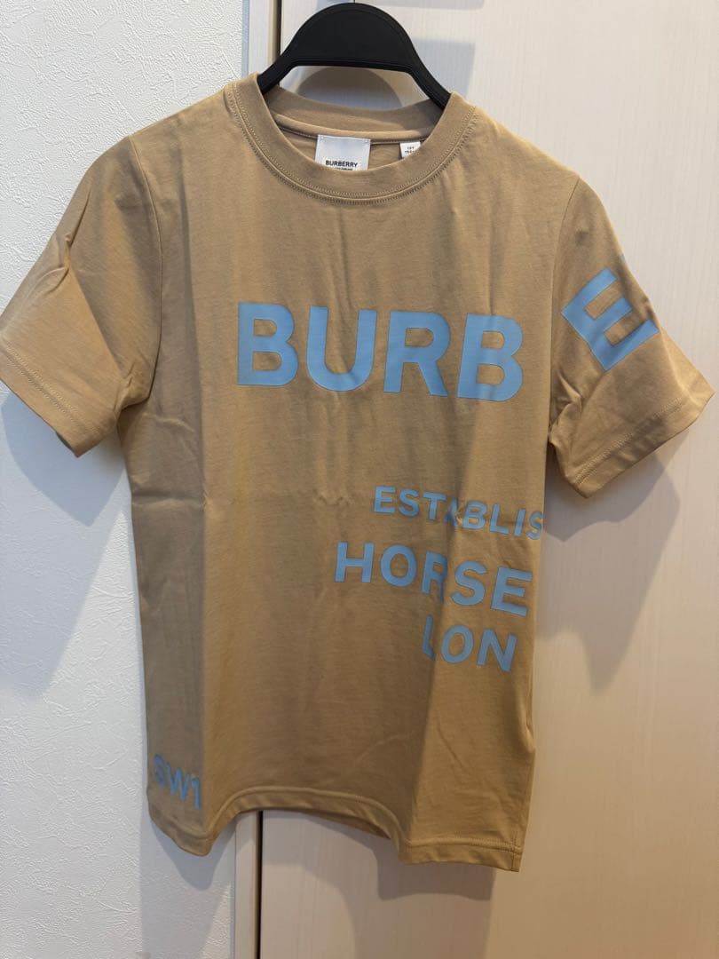 美品1度着用クリーニングして保管 BURBERRY ベージュ Tシャツ 12Y
