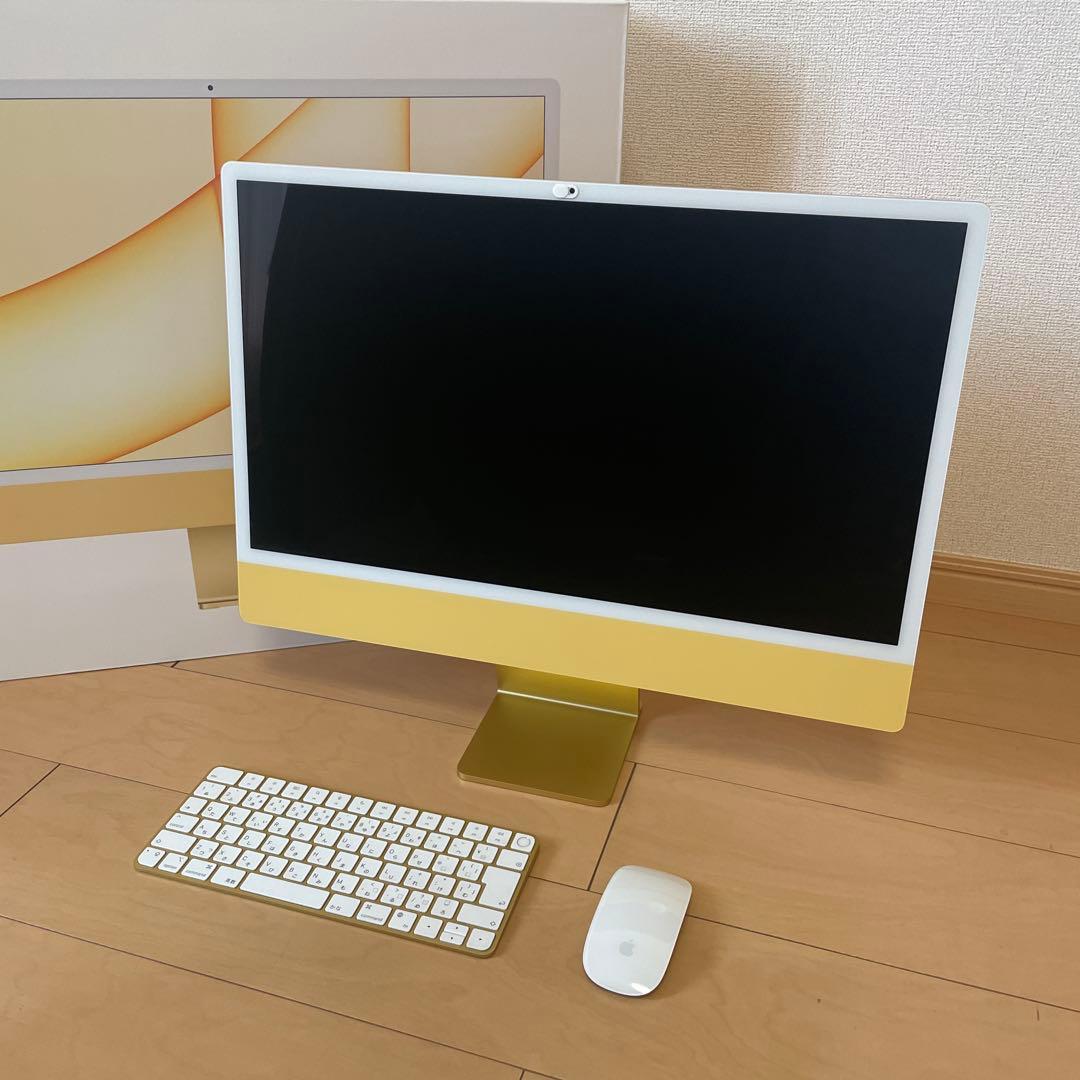 iMac 24インチ M1イエロー 2021 メモリ16GB SSD 256GB