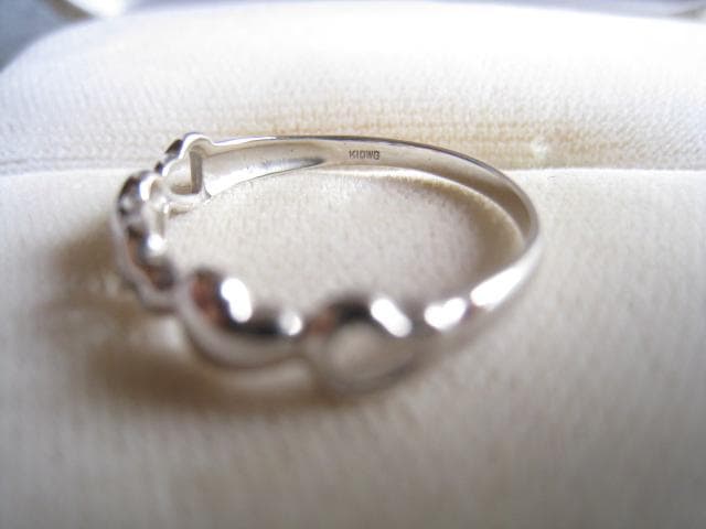 ☆みほりん！ダイヤモンド0.01ct k10WG指輪 #12号 美品！