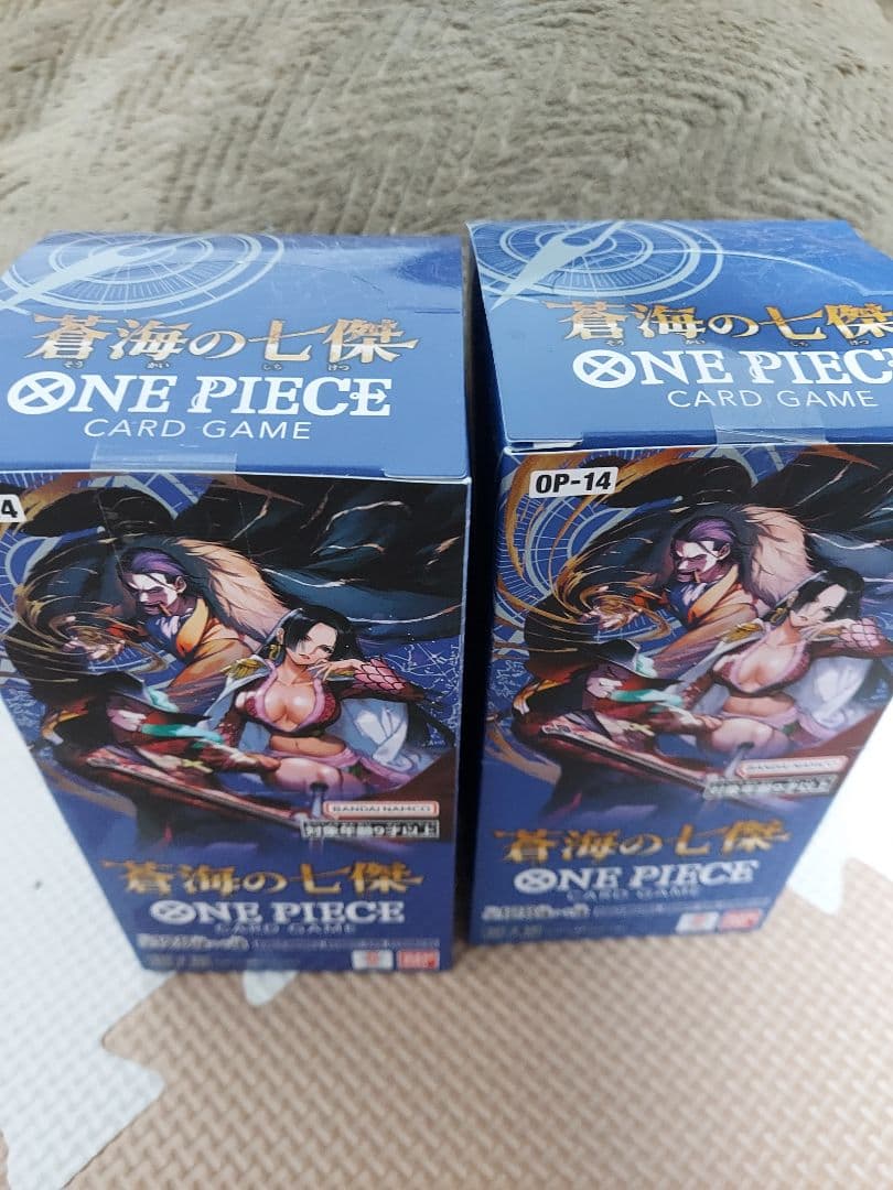 蒼海の七傑　2BOX テープ付き ワンピースカードゲーム OP-14