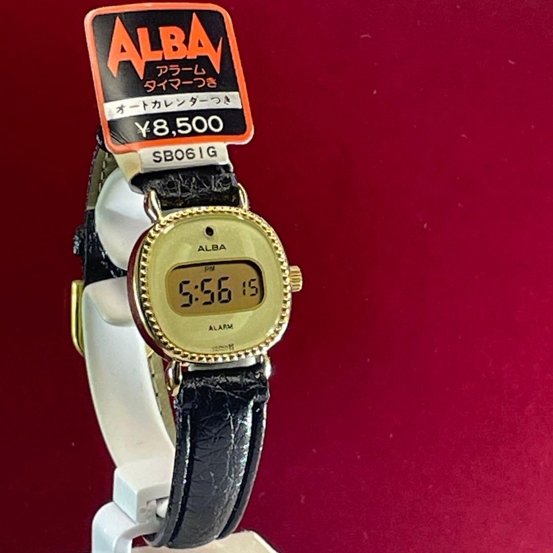 未使用 SEIKO ALBA アラーム クォーツ 電池交換済 日本製 腕時計