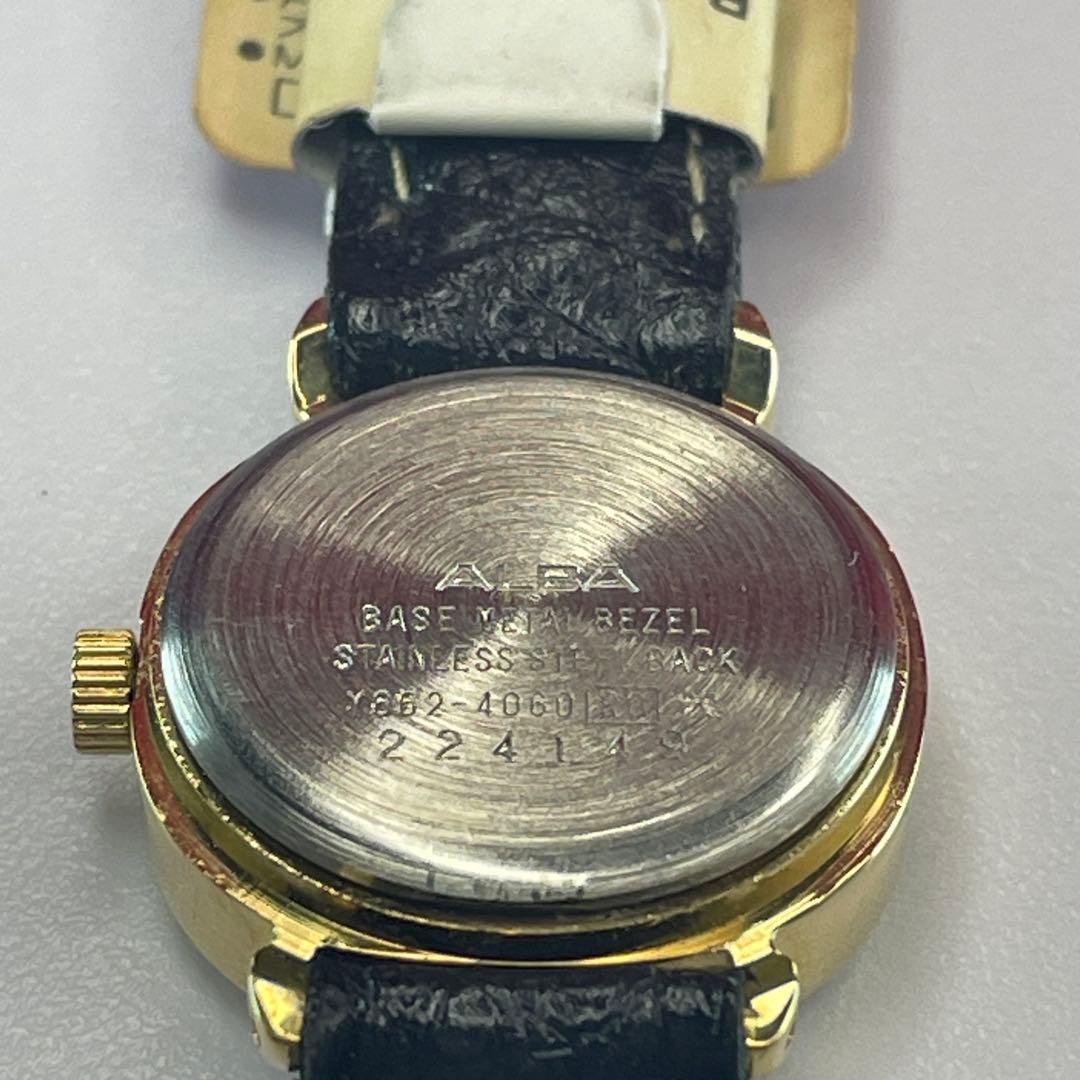 未使用 SEIKO ALBA アラーム クォーツ 電池交換済 日本製 腕時計