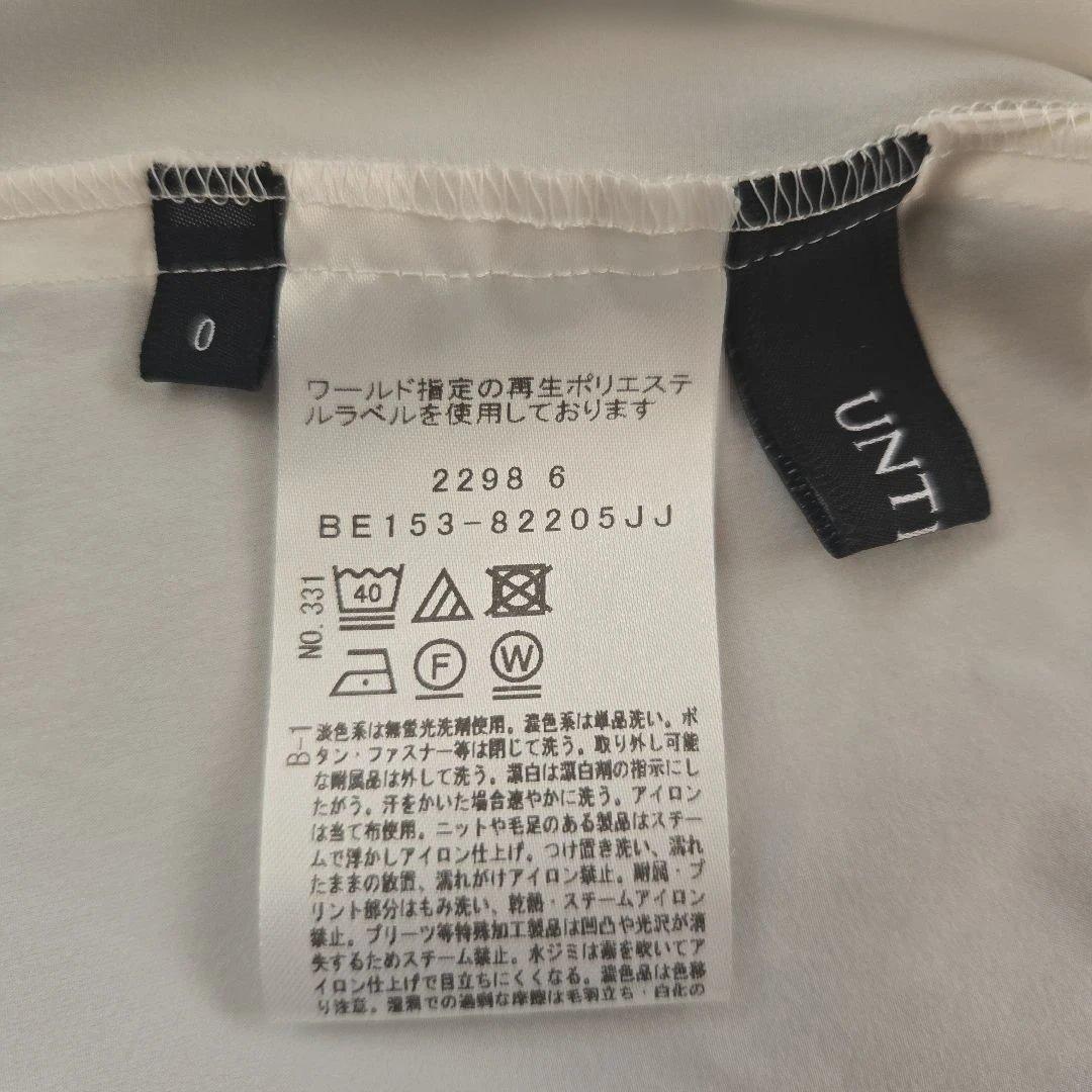 25SS 美品 UNTITLED ボウタイ付スタンドネック ボリュームブラウス