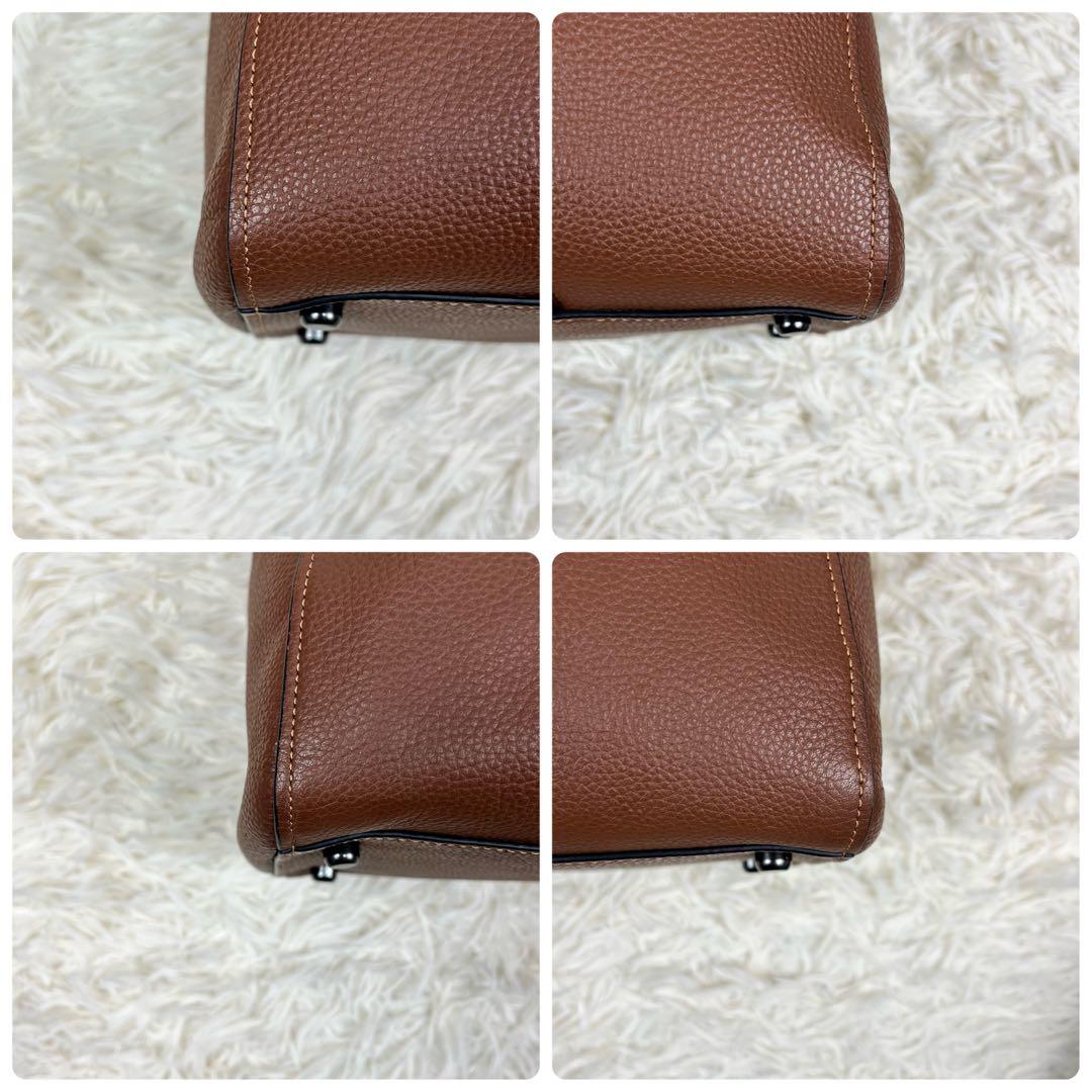 【極美品】コーチ ビジネスバッグ ハドソン ダブルハンドル レザー