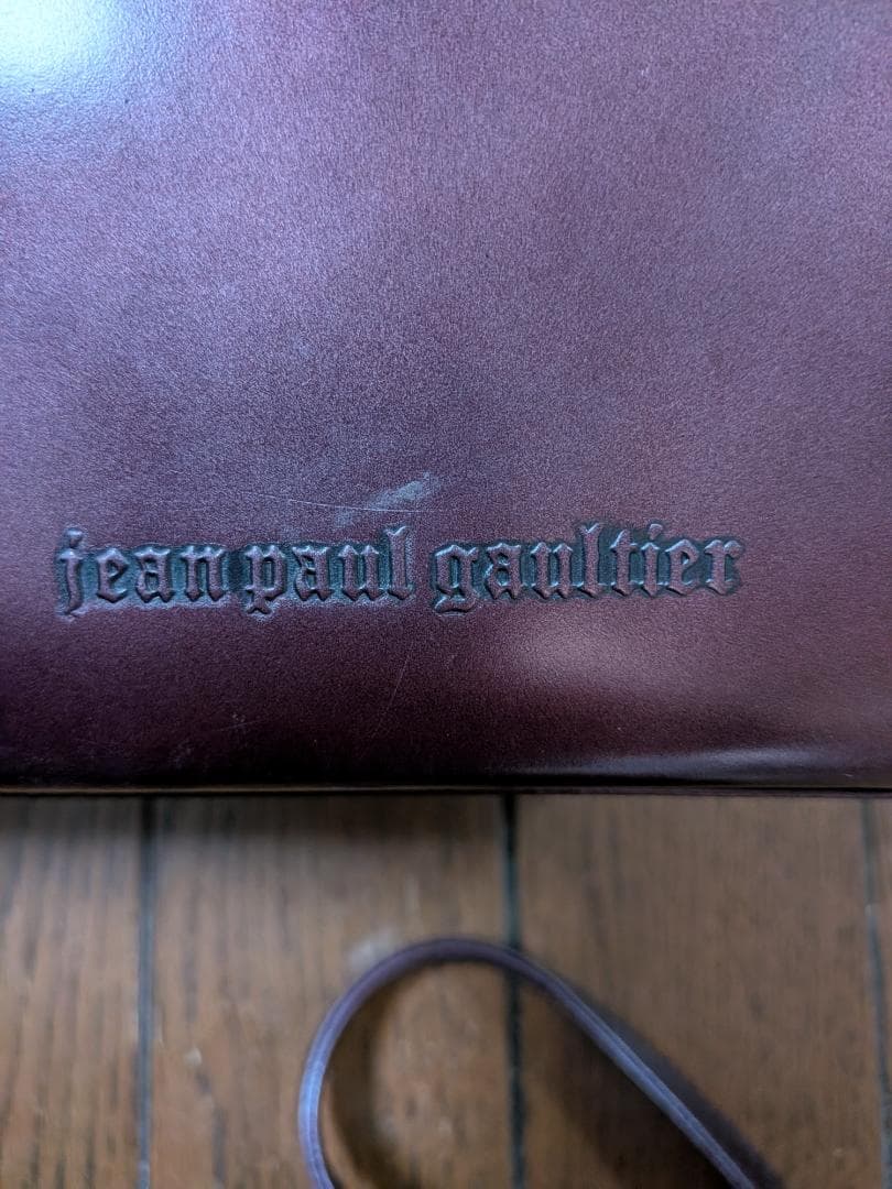 ジャンポールゴルチエ　ニューローズエンボス2WAYがま口バッグ ボルドー