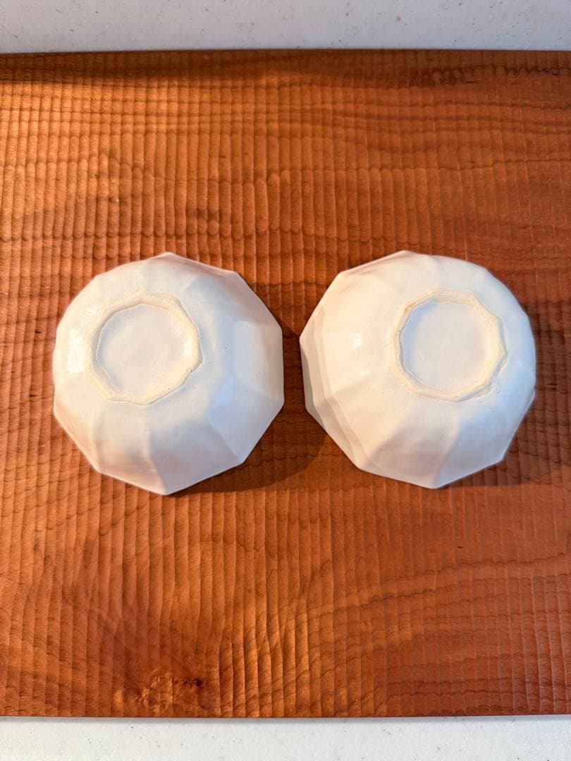 井山三希子　白　花　陶器　ボウル　小鉢　2個セット