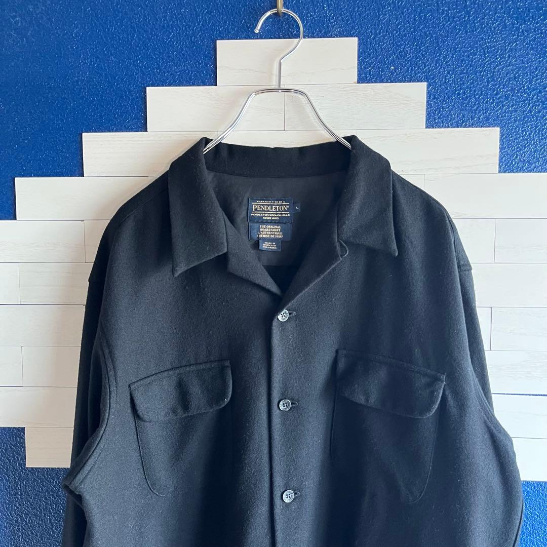 ヤ*キ様 PENDLETON WOOL SHIRTS 単色 ボードシャツ BLK