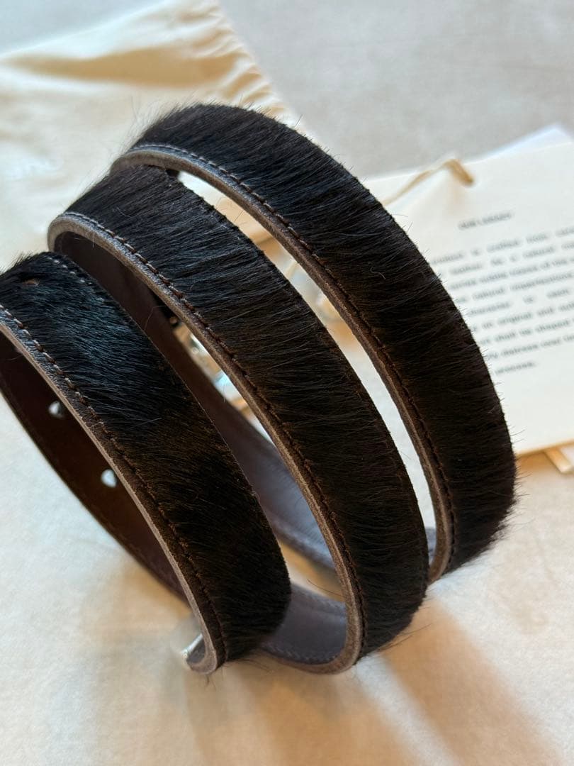 Our Legacy 2cmベルト chocolate hair on side