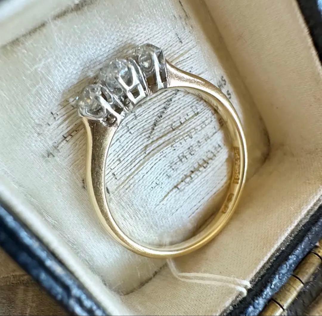 t*o様 オールドマインカットダイヤモンド　トリロジーリング　エドワーディアン