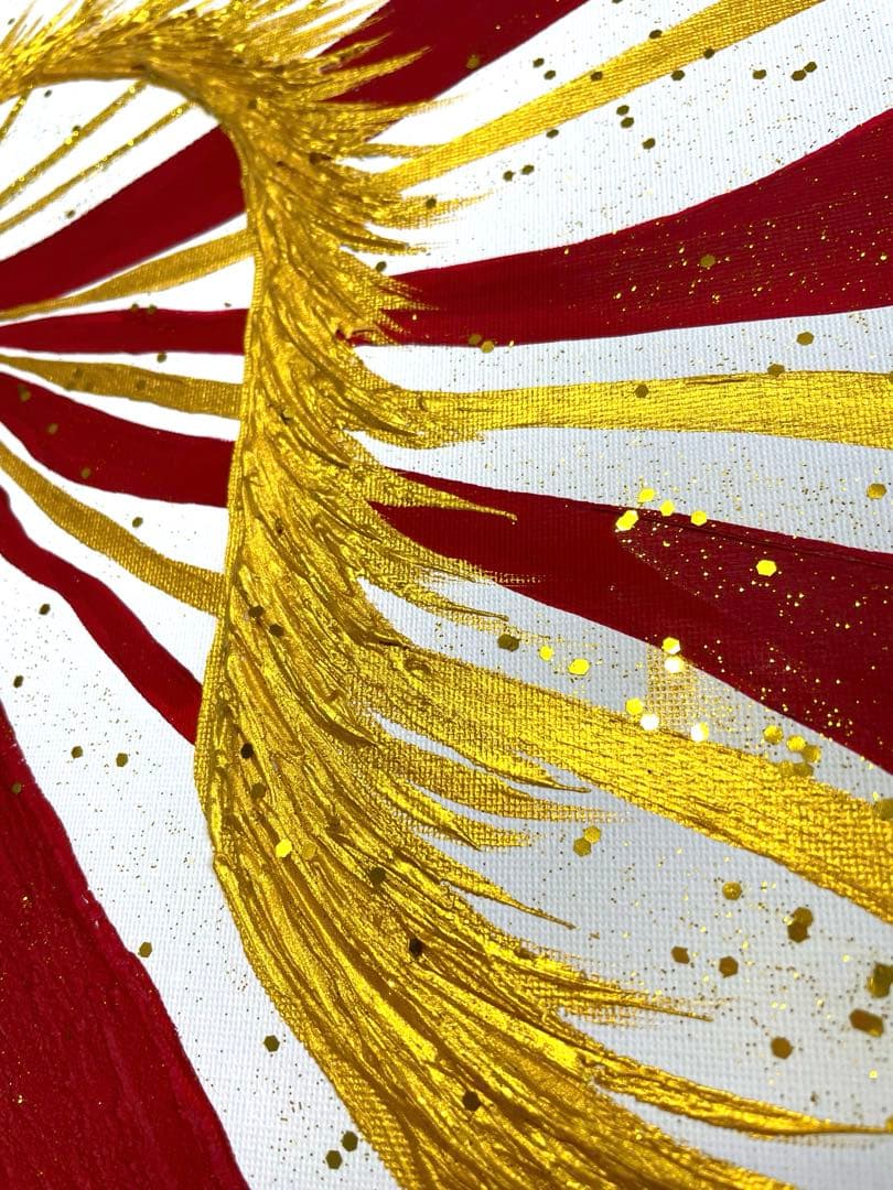 開運絵画　龍神様　赤富士　昇龍　蓮の花　白龍神様からのメッセージ　浄化　護符