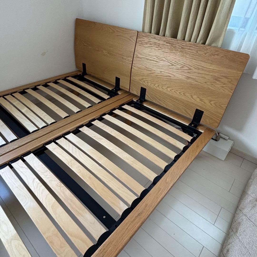 【無印良品】スモール　セミシングル　ベッドフレーム　オーク　1台