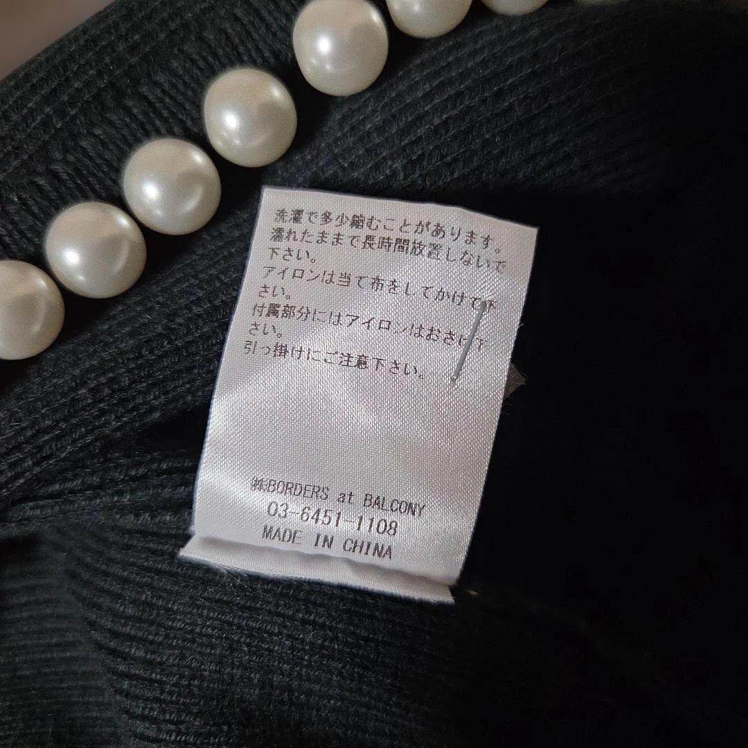 bordersatbalcony PEARL KNIT PULLOVERブラック