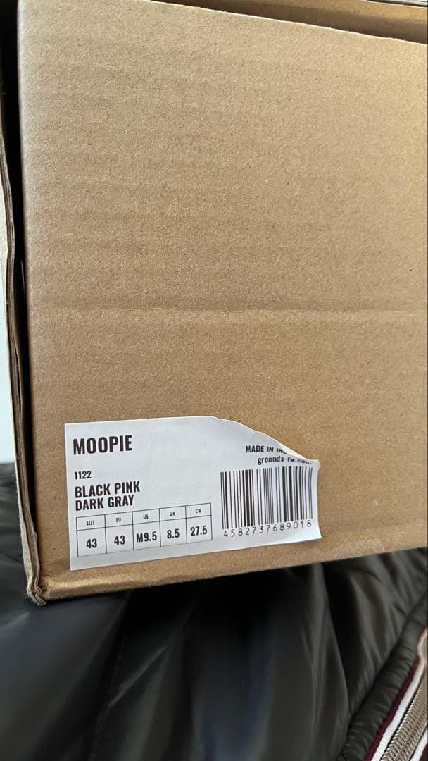 靴 grounds Moopie Black pinkDark Gray27.5