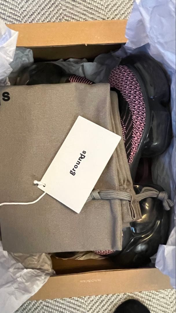 靴 grounds Moopie Black pinkDark Gray27.5