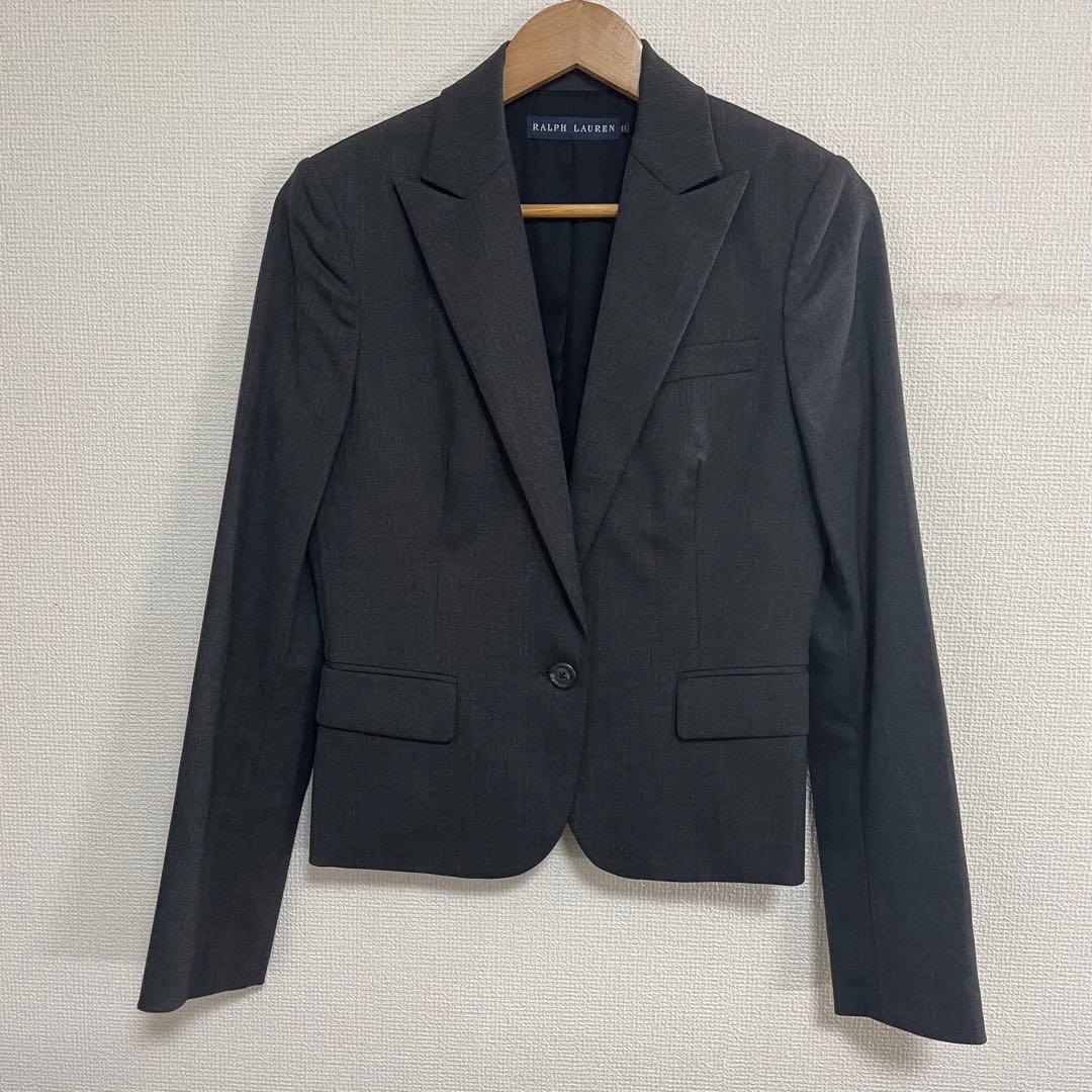 ラルフ ローレン 1ボタン パンツスーツ 11 9 W64 グレー 就活
