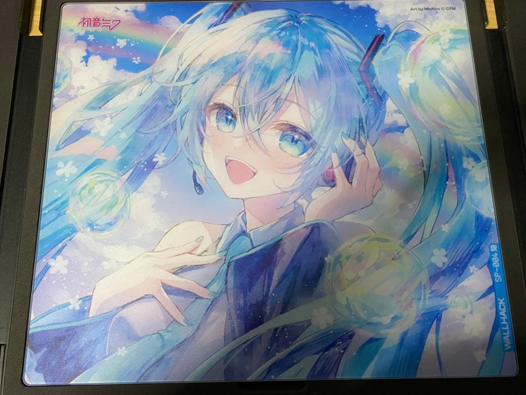 Wallhack × 初音ミク コラボ　ガラスゲーミングマウスパッドSP-004