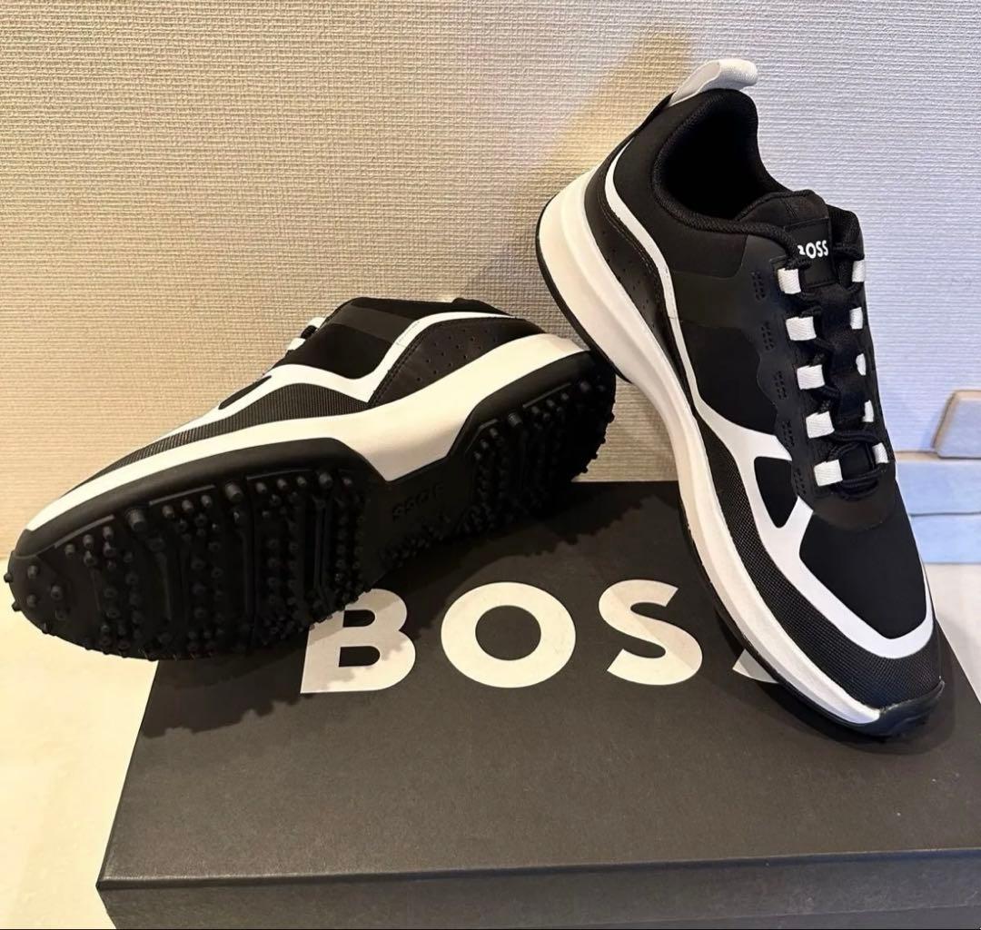 EU39 Hugo Boss Cedric Golf Trainers ブラック
