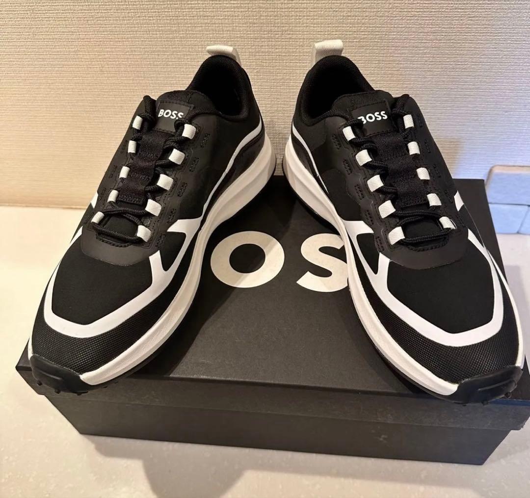 EU39 Hugo Boss Cedric Golf Trainers ブラック