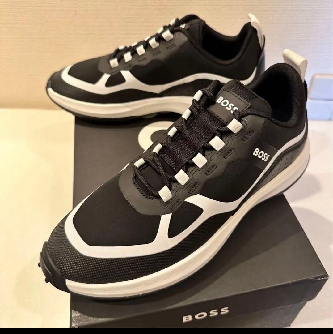 EU39 Hugo Boss Cedric Golf Trainers ブラック
