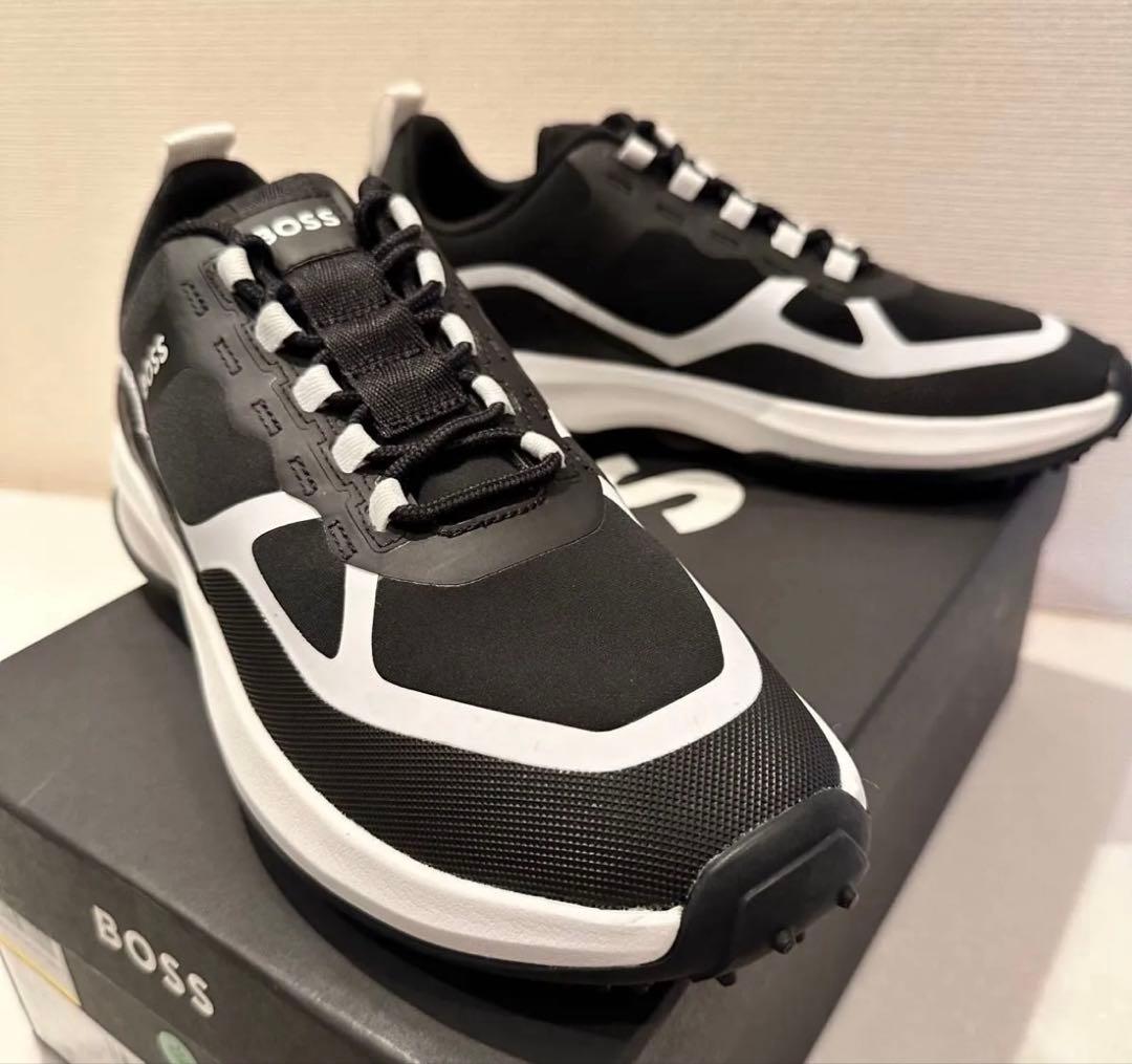 EU39 Hugo Boss Cedric Golf Trainers ブラック
