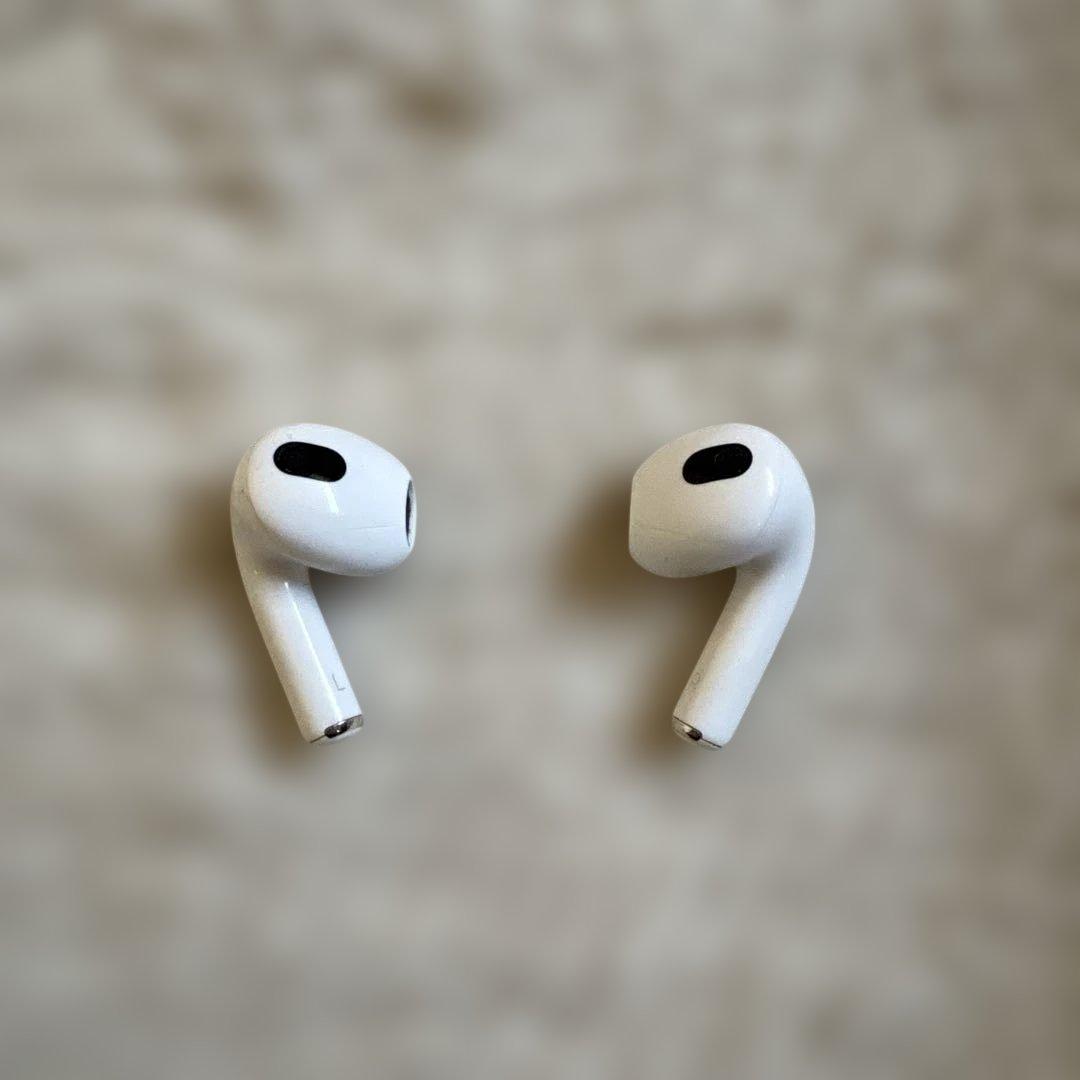 【ダメージあり】AirPods本体 ホワイト 充電ケース付き