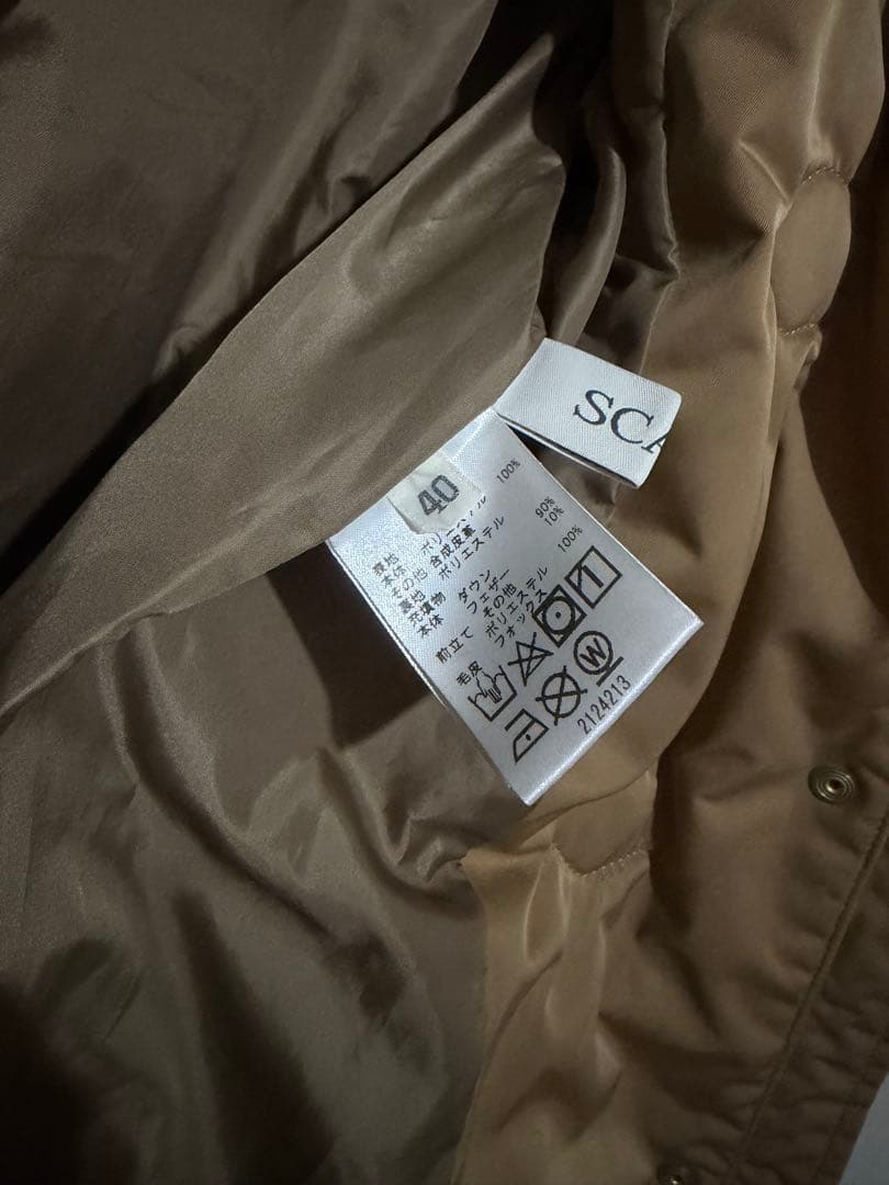 ファー付きフード ベージュダウンコート