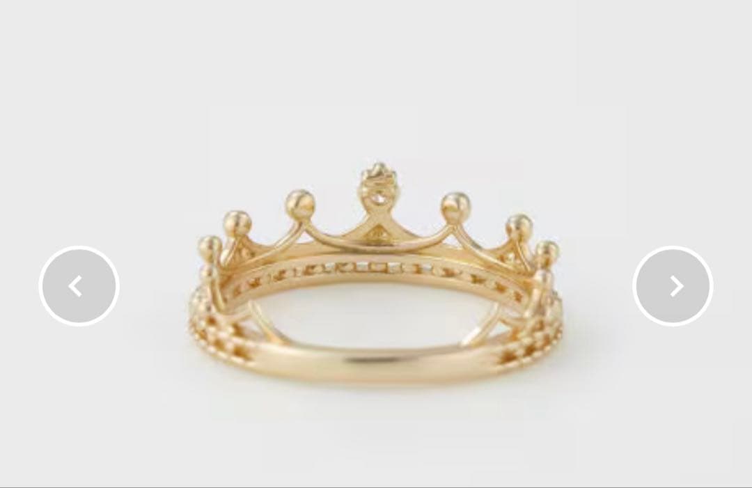 【NOJESS ノジェス】K10 ピンキーリング　3号　クラウン　王冠