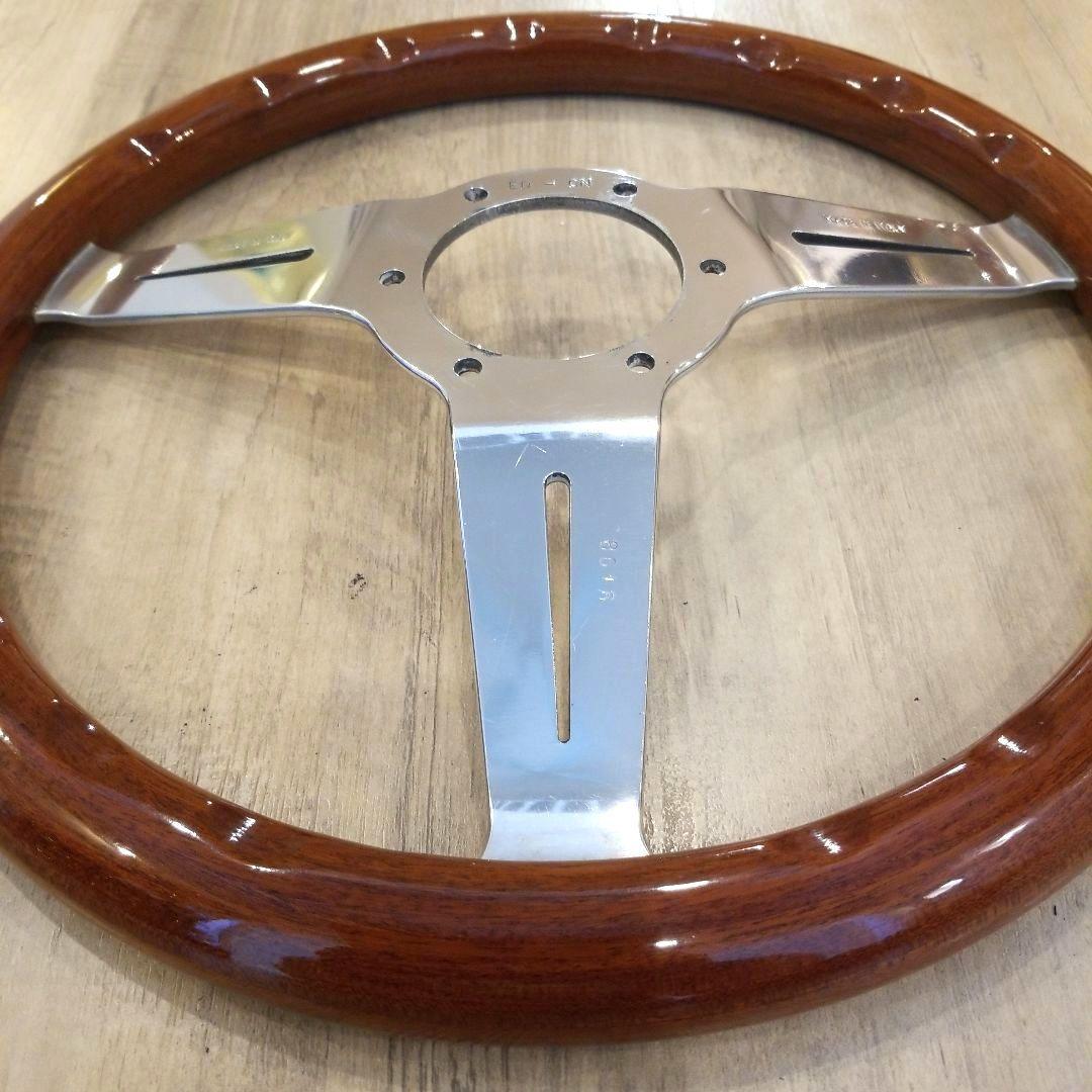 【美品】NARDI★ナルディクラシックウッドポリッシュステアリング/当時物33Φ