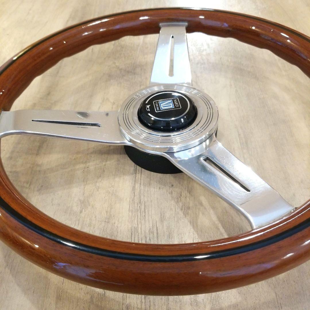 【美品】NARDI★ナルディクラシックウッドポリッシュステアリング/当時物33Φ