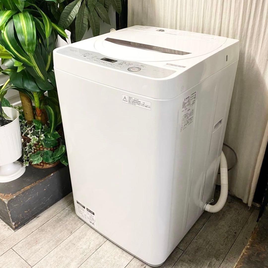 人気のSHARP♪取説付き！一人暮らし1年生にもおすすめ！全自動洗濯機5.5kg