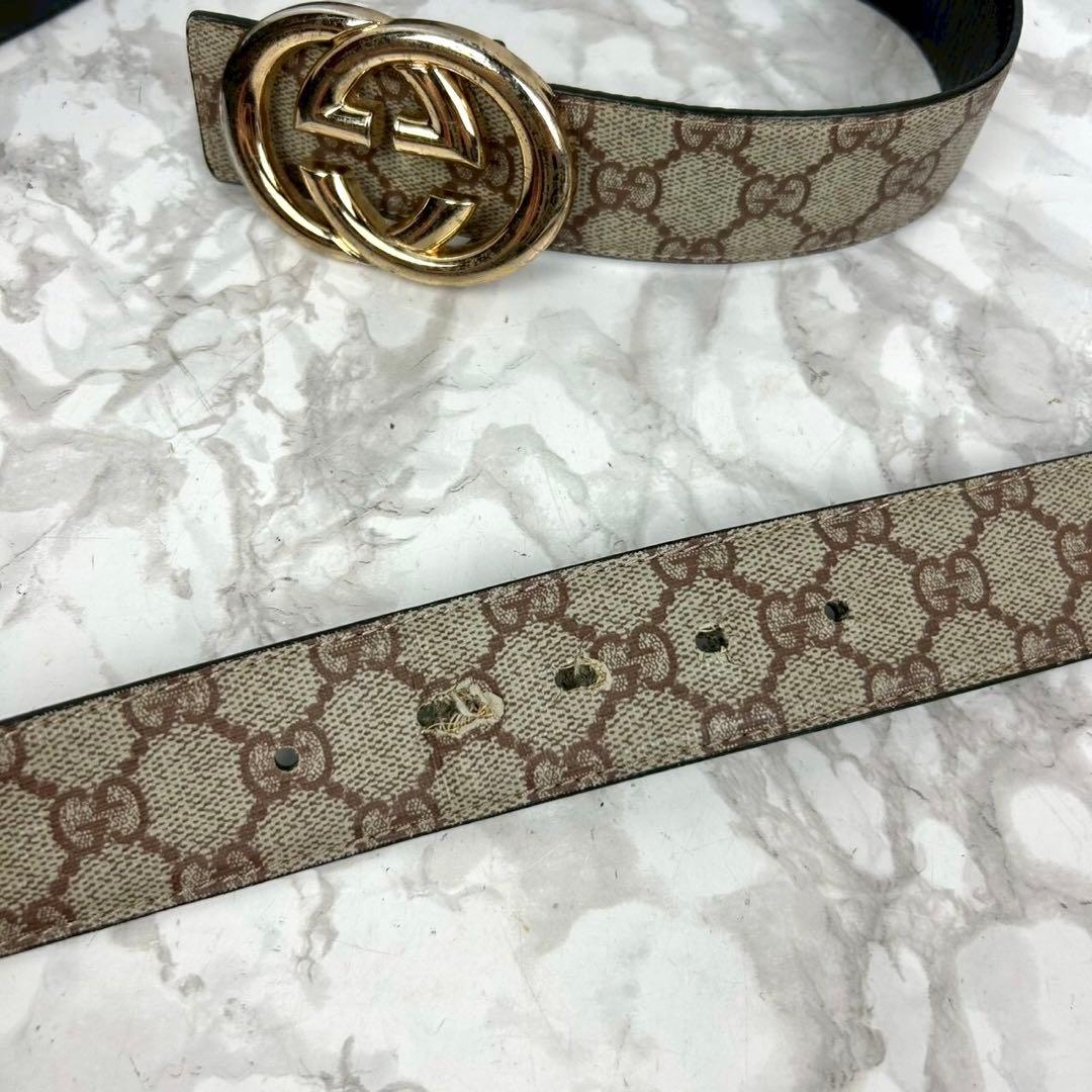 GUCCI グッチ GGパターン ダブルGバックル ベルト
