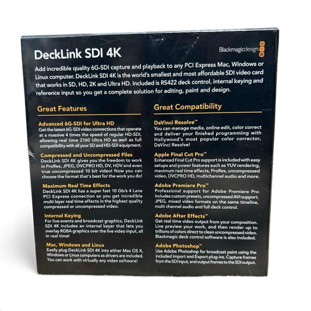 グラフィックボード・グラボ・ビデオカード DeckLink SDI 4K Blackmagicdesign 6G-SDI