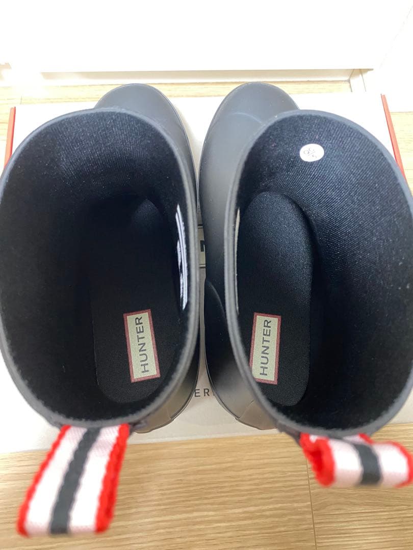 【極美品】Hunter ハンター　レインブーツ　長靴　梅雨　黒　正規品23.5
