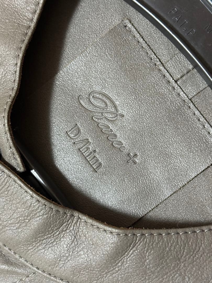 D/him ラム ライダースジャケット 48 グレー