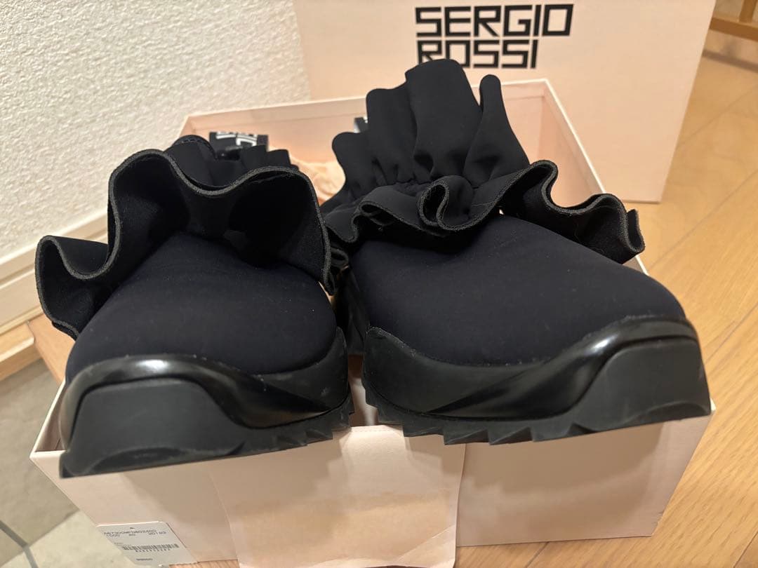Sergio Rossi フリル　スニーカー　巾着袋付き
